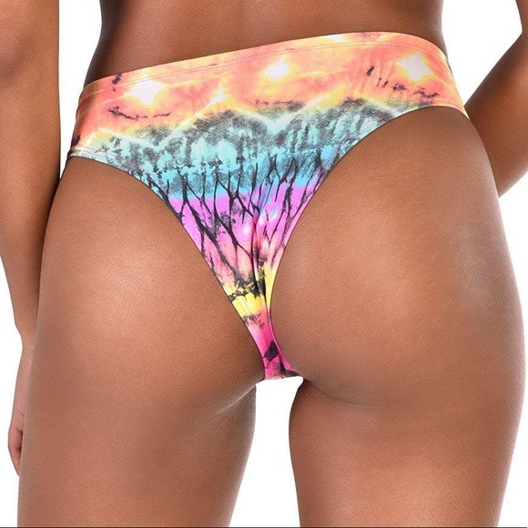 Iheartraves sunset palms thong booty shorts - Picture 3 of 3